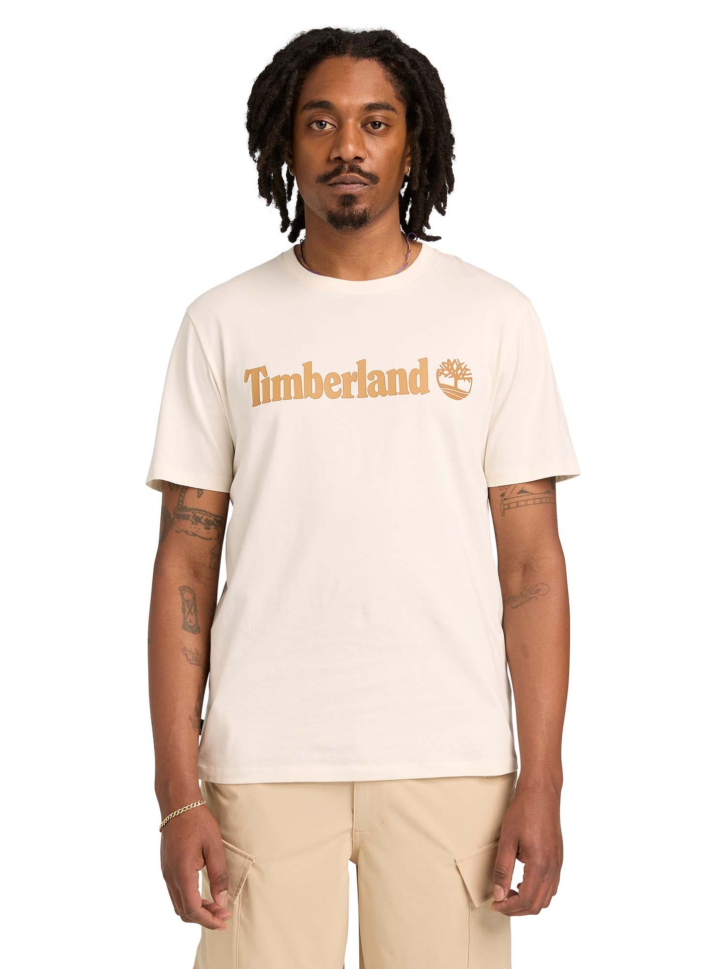T-shirt Kennebec River di Timberland bianca da uomo casual