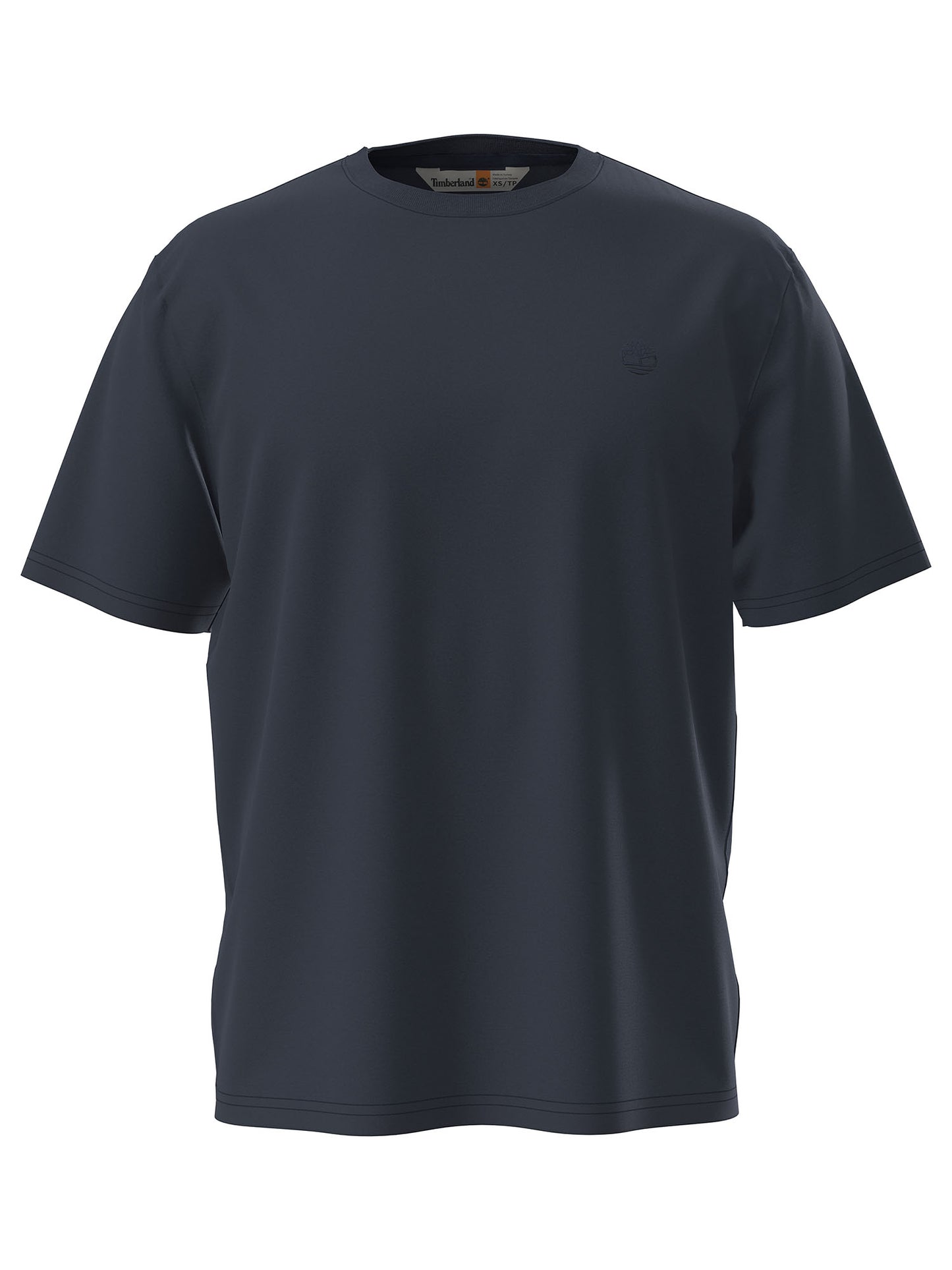 Timberland t-shirt da uomo blu con logo ricamato