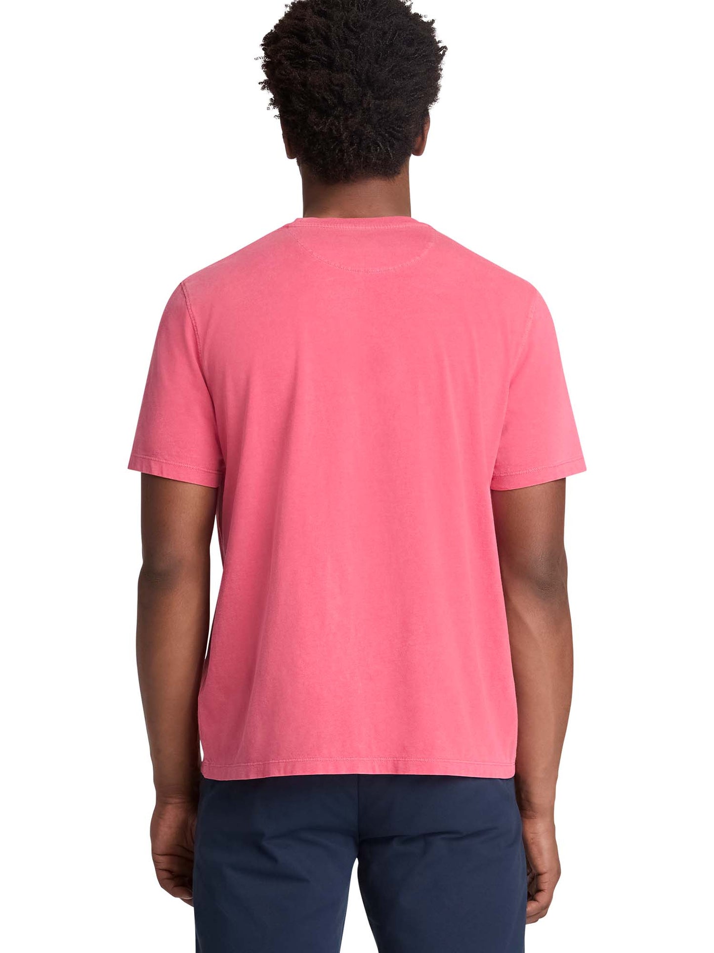 Timberland, t-shirt rossa da uomo con logo ricamato e maniche corte