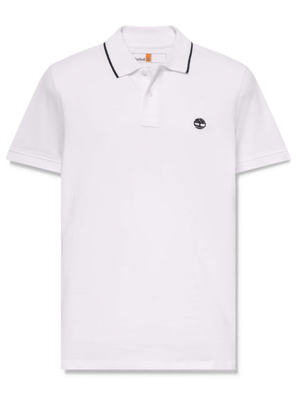 Polo bianca da uomo Timberland in cotone biologico