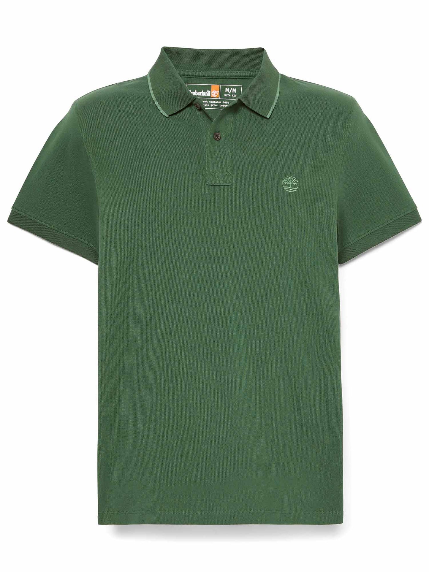 Timberland polo verde da uomo, stile casual per primavera-estate