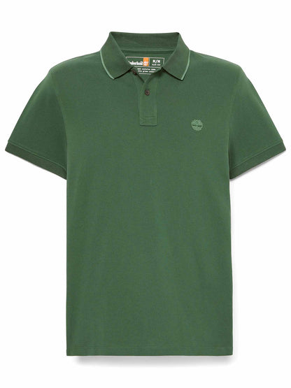 Timberland polo verde da uomo, stile casual per primavera-estate