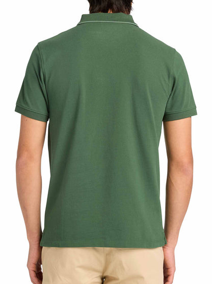 Timberland polo verde da uomo, stile casual per primavera-estate