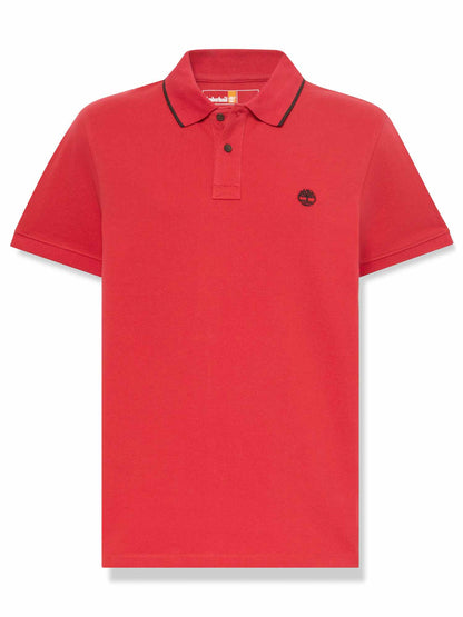 Polo Millers River Timberland da uomo rossa, stile casual primavera-estate