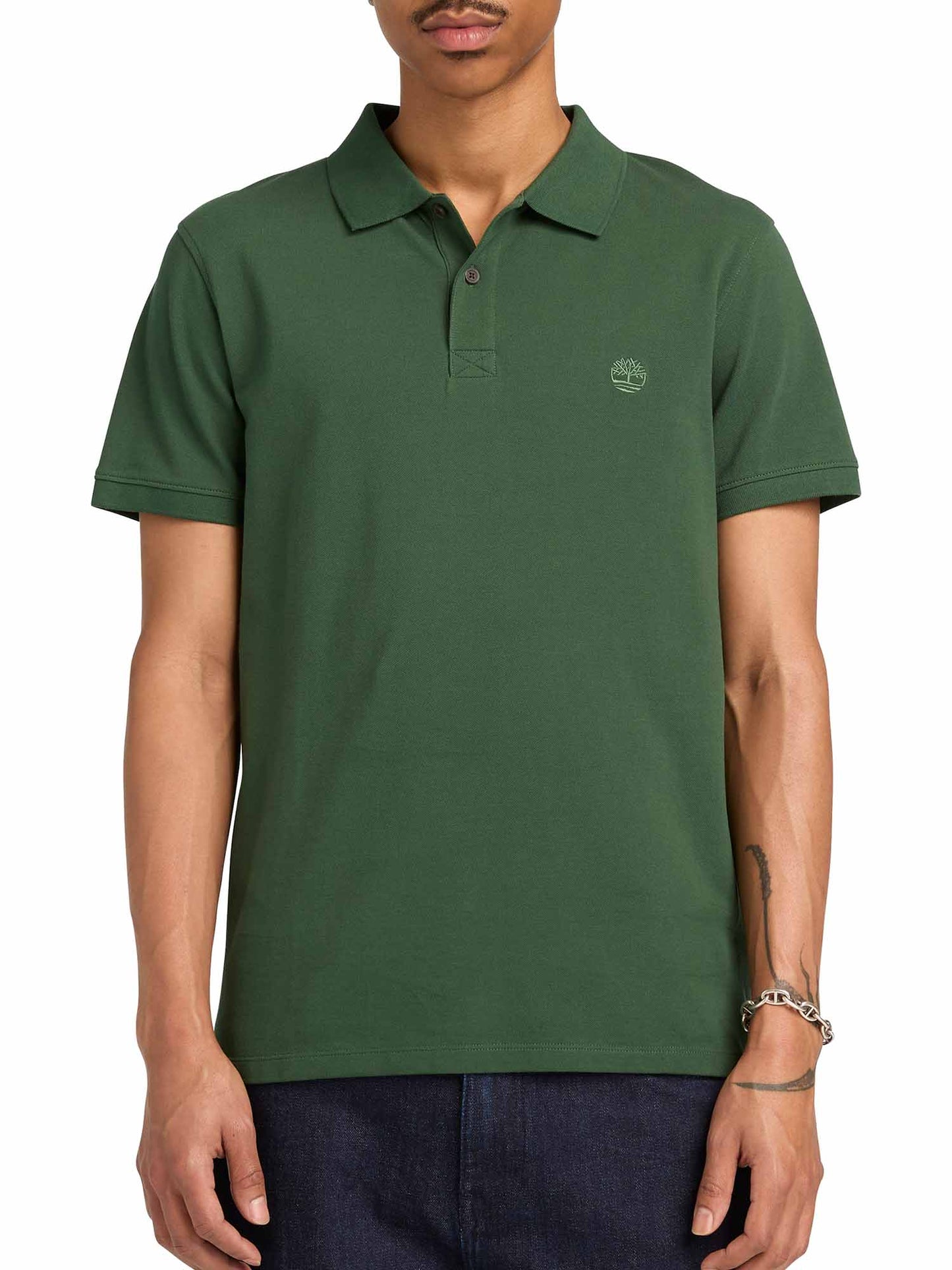 Timberland Millers River, polo verde da uomo dal design casual e versatile