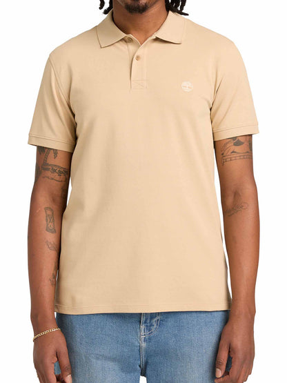 Polo Timberland da uomo beige, stile casual e comfort quotidiano