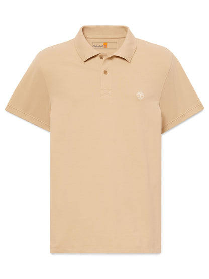 Polo Timberland da uomo beige, stile casual e comfort quotidiano