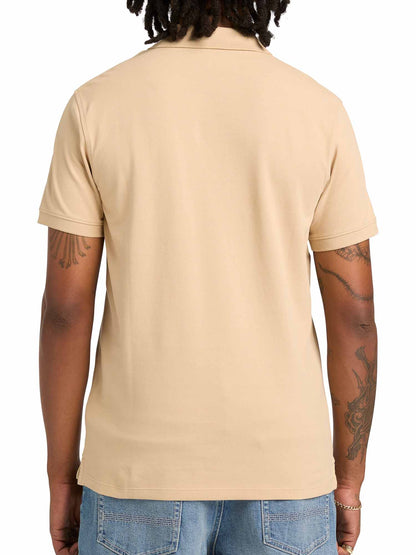 Polo Timberland da uomo beige, stile casual e comfort quotidiano