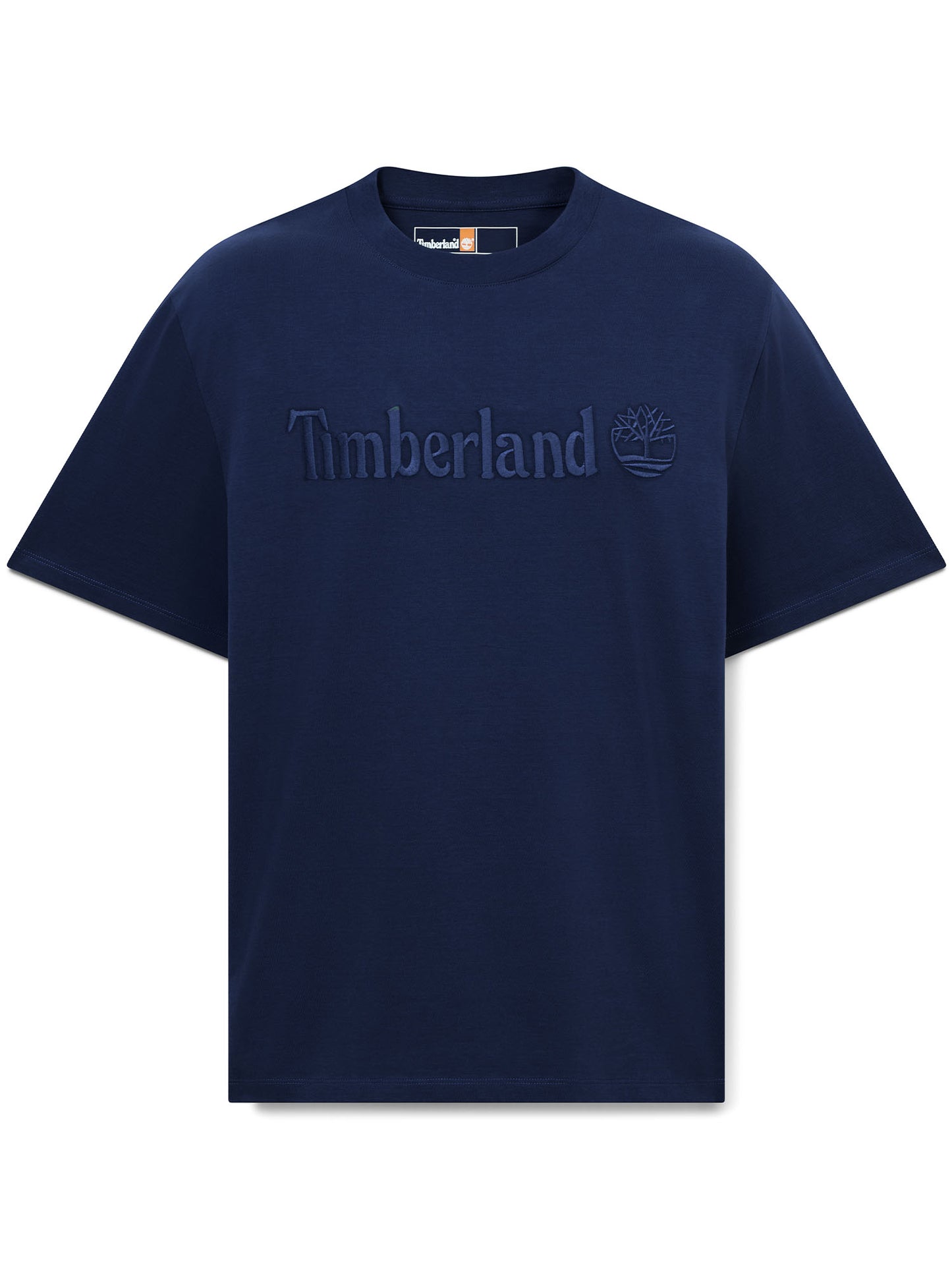Timberland Hampthon, t-shirt maniche corte da uomo blu con logo ricamato