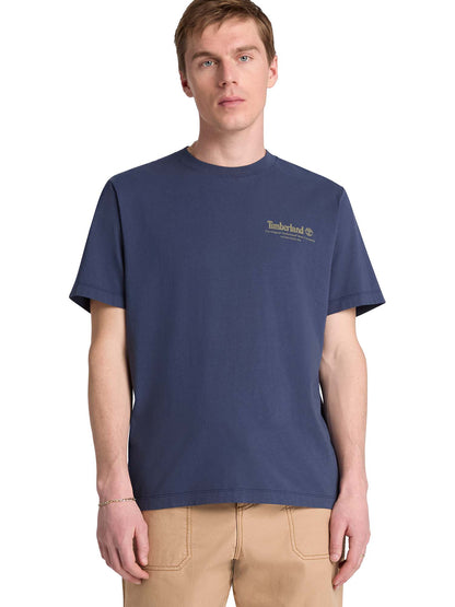 Timberland Bootmaker, t-shirt maniche corte da uomo blu
