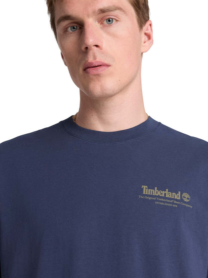 Timberland Bootmaker, t-shirt maniche corte da uomo blu