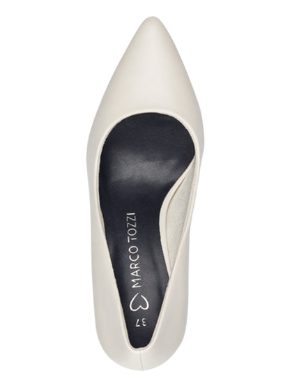 Elegantissime decolleté Marco Tozzi donna crema in tessuto