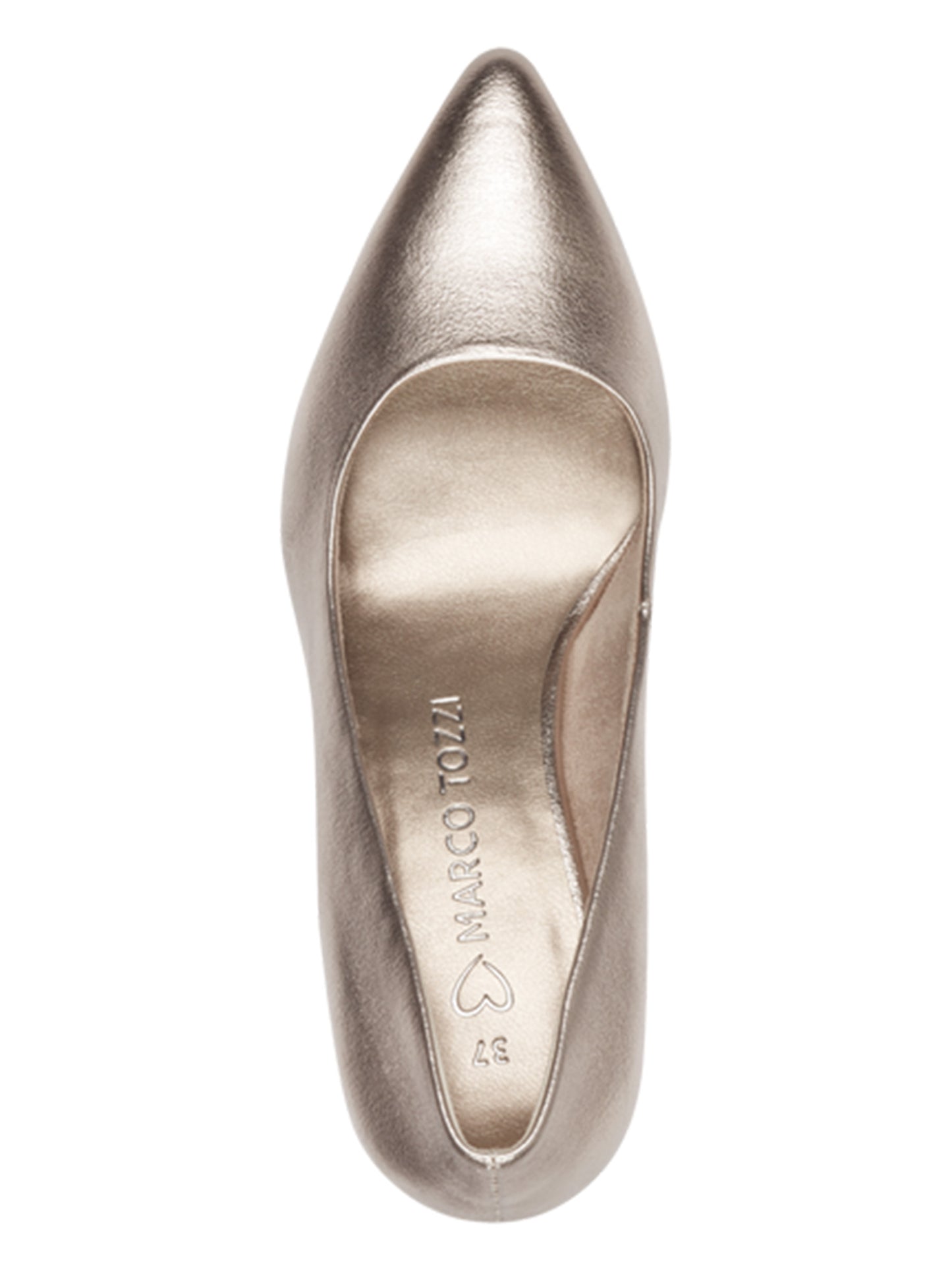 Elegantissime decollettè da donna Marco Tozzi in color argento metallizzato
