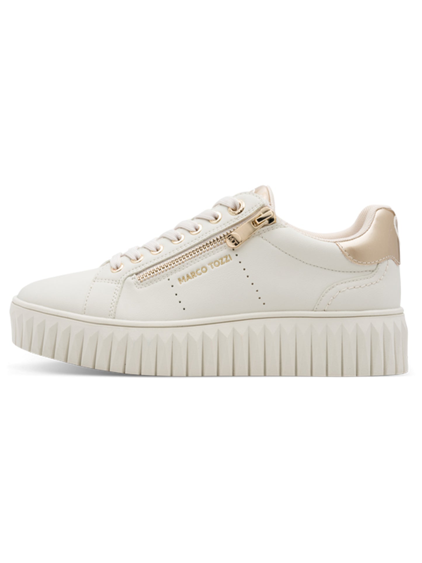 Sneakers Marco Tozzi da donna adulto in beige con dettagli eleganti