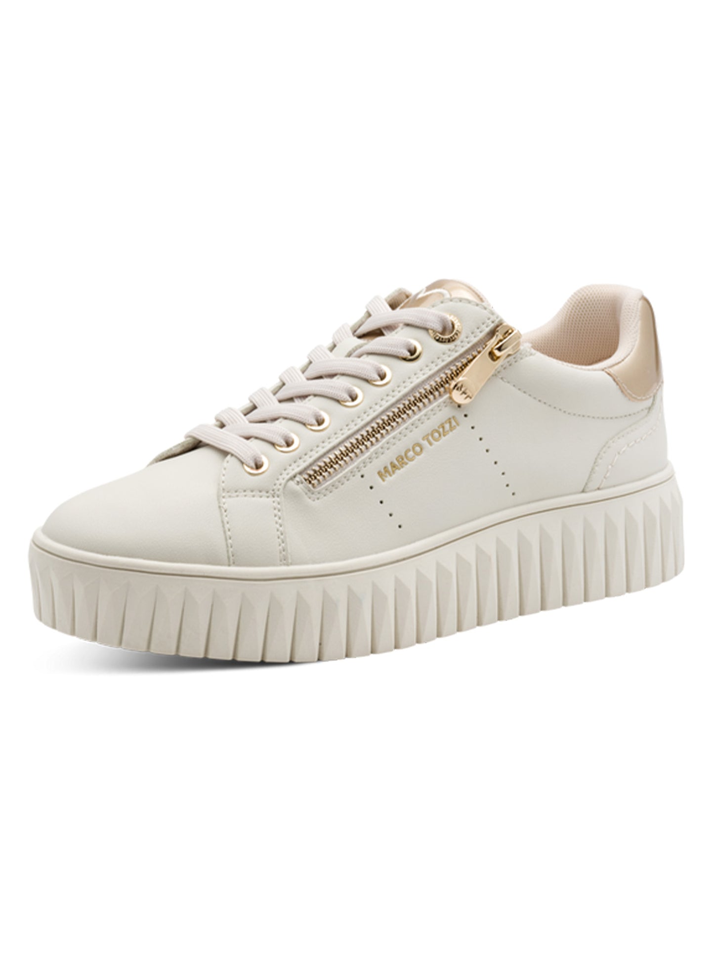 Sneakers Marco Tozzi da donna adulto in beige con dettagli eleganti