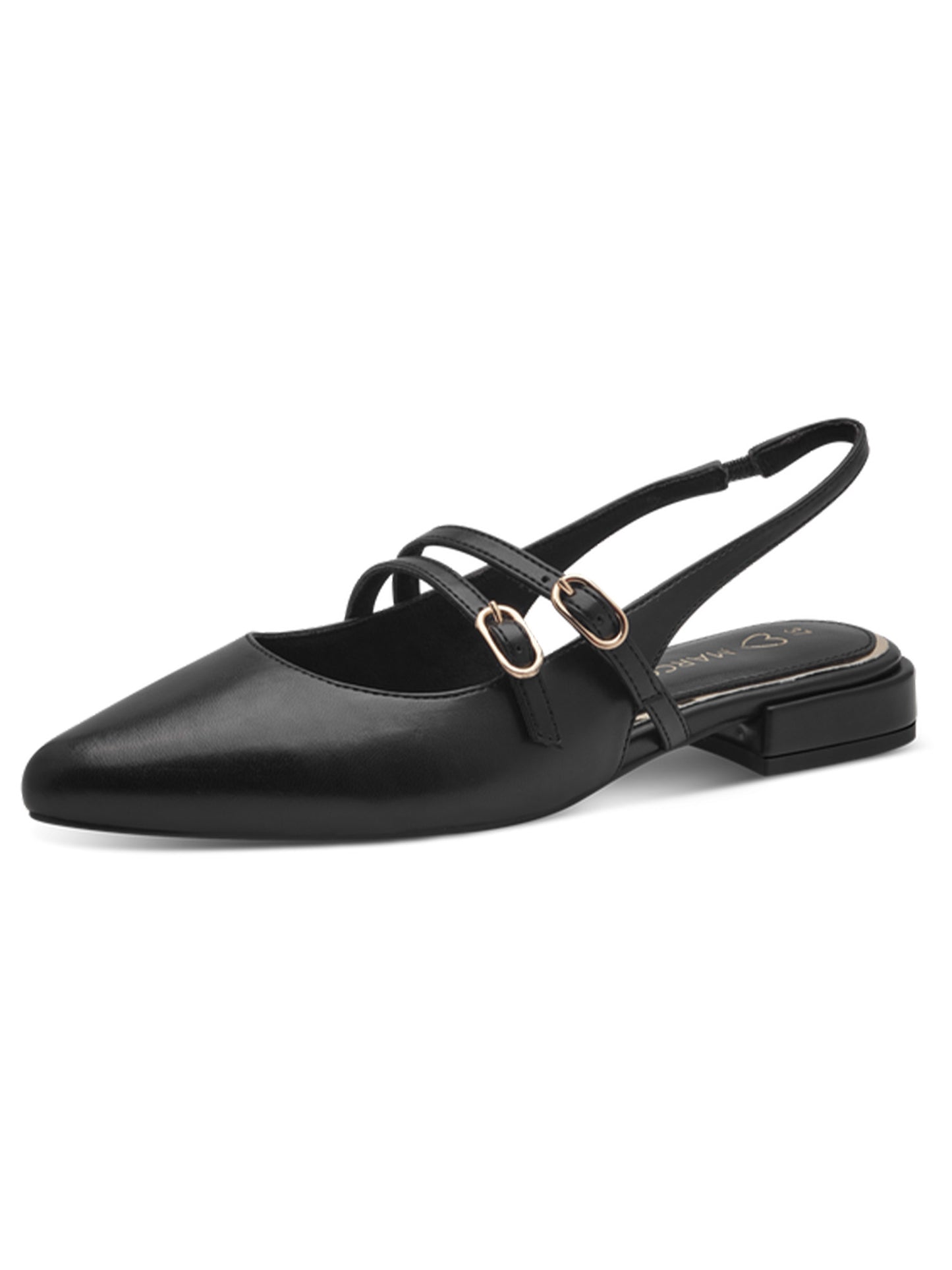Ballerine sling back Marco Tozzi donna nere in tessuto