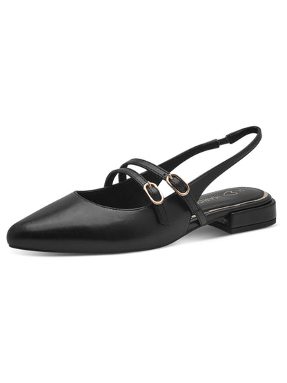 Ballerine sling back Marco Tozzi donna nere in tessuto