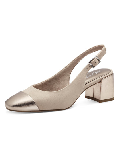 Marco Tozzi Chanel, décolleté sling back da donna in colore neutro