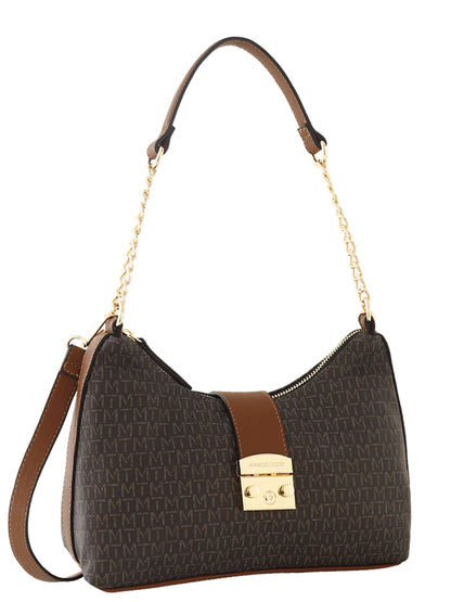 BORSA HOBO MONOGRAM MARCO TOZZI DA DONNA MARRONE