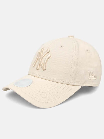 New Era 9FORTY, cappello beige da donna con visiera curva