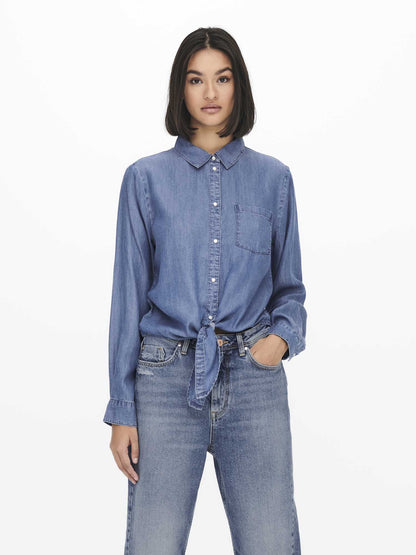 Camicia donna Jacqueline de Yong in denim dal look casual