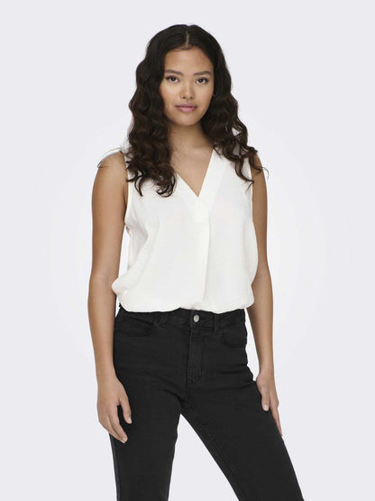 Canotta Divya di Jacqueline de Yong donna bianca per look estivi