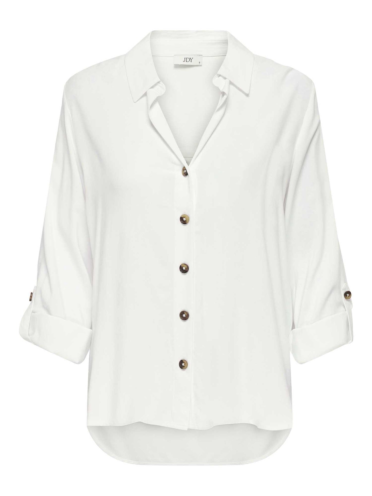 JDY LAUREL LS SHIRT - BIANCO