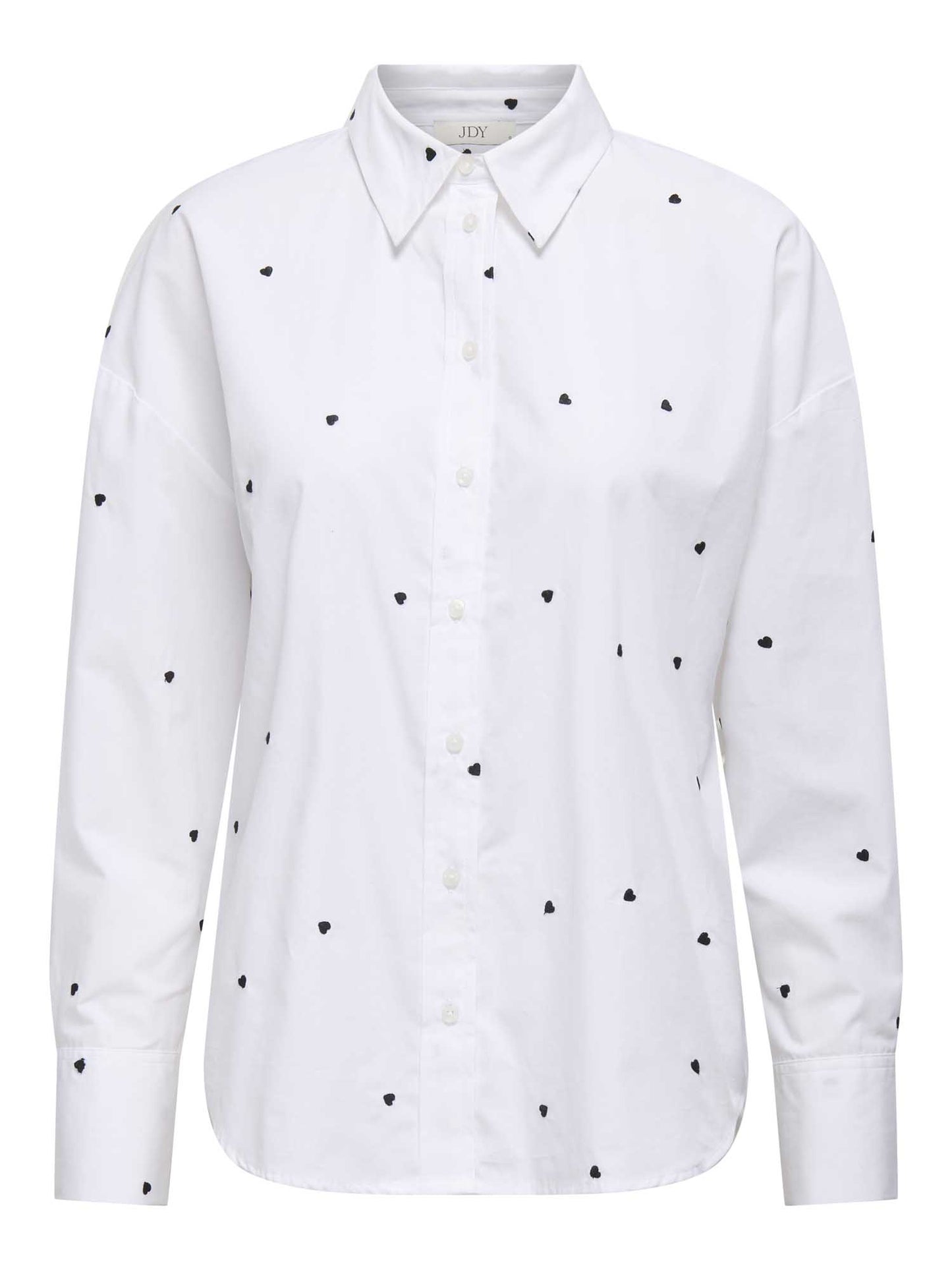 JDY NELLY LS LOOSE - BIANCO-NERO