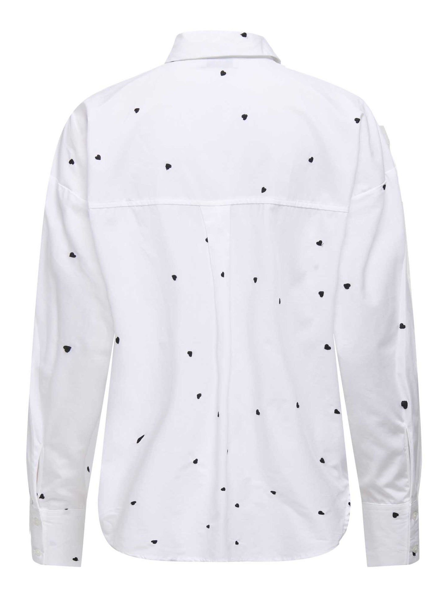 JDY NELLY LS LOOSE - BIANCO-NERO
