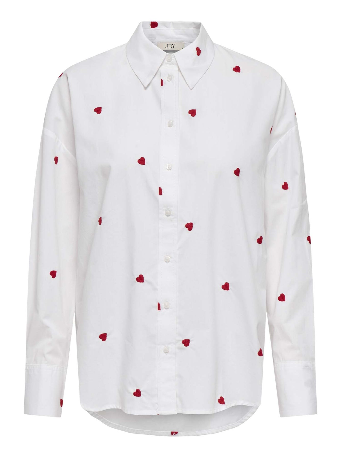 JDY NELLY LS LOOSE - BIANCO-ROSSO