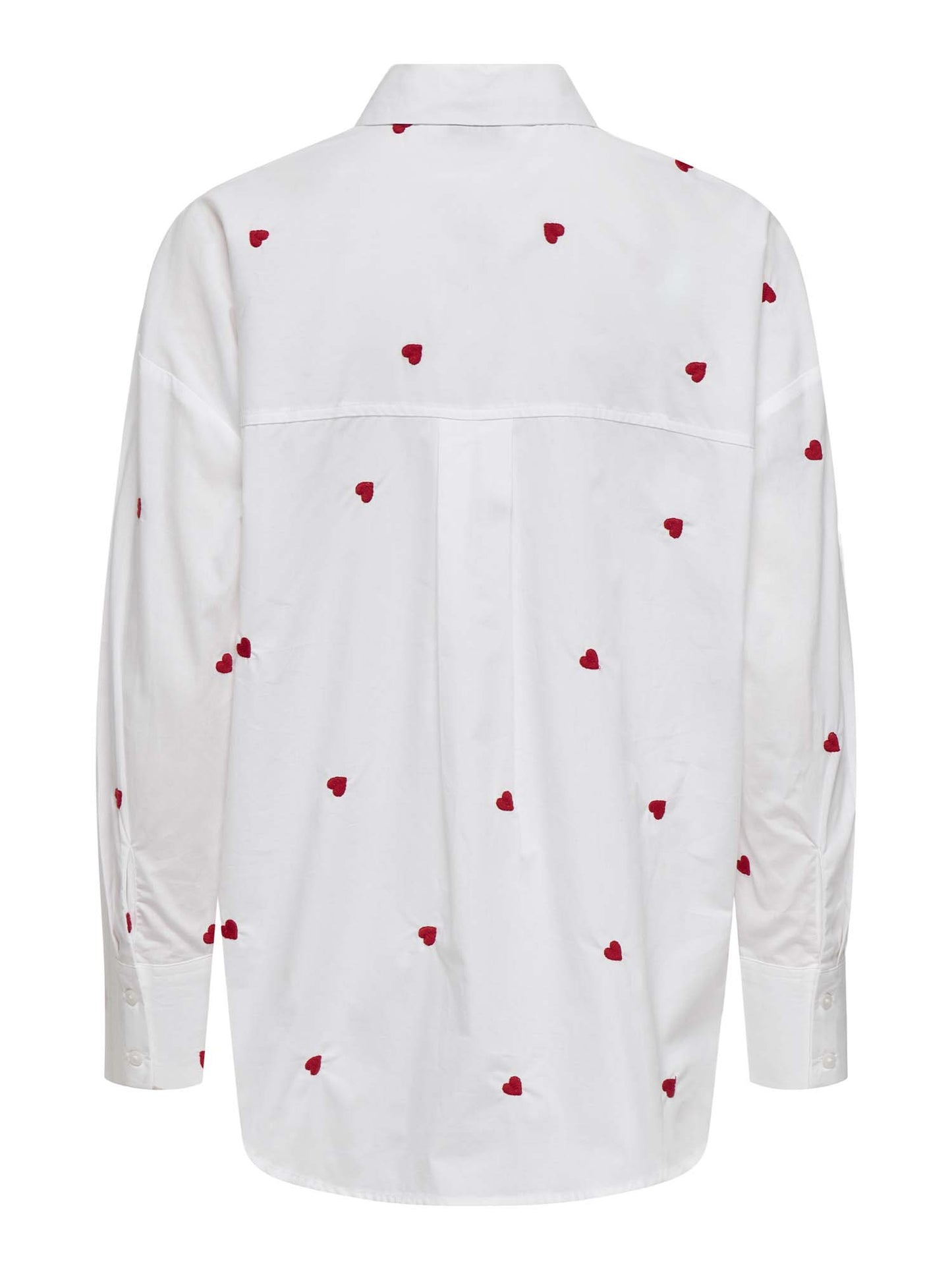 JDY NELLY LS LOOSE - BIANCO-ROSSO