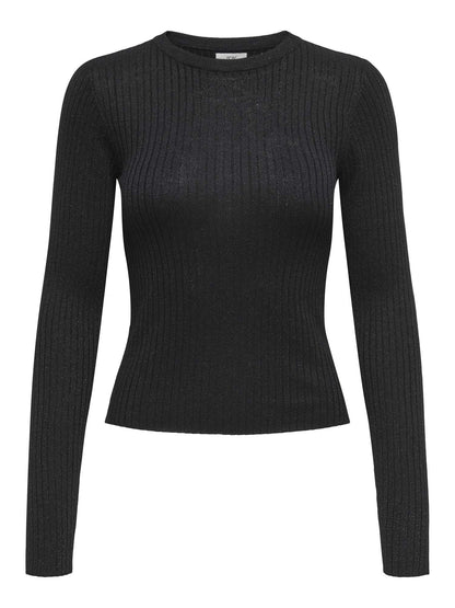 PULLOVER PLUM IN LUREX JACQUELINE DE YONG DA RAGAZZA NERO