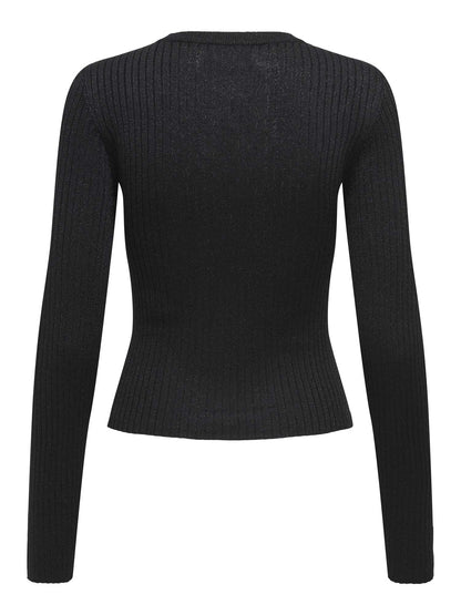 PULLOVER PLUM IN LUREX JACQUELINE DE YONG DA RAGAZZA NERO