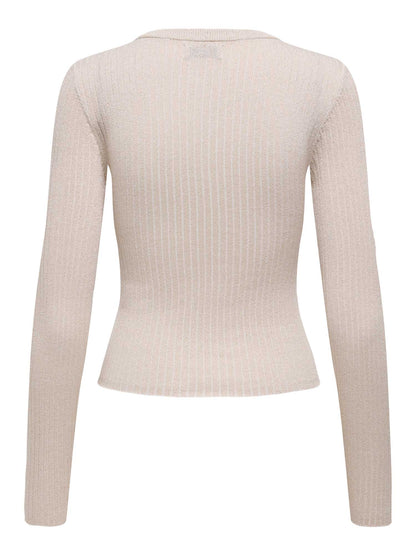 PULLOVER PLUM IN LUREX JACQUELINE DE YONG DA RAGAZZA PANNA