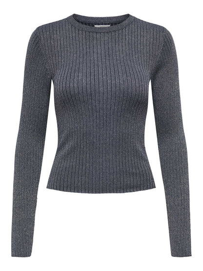 PULLOVER PLUM IN LUREX JACQUELINE DE YONG DA RAGAZZA BLU