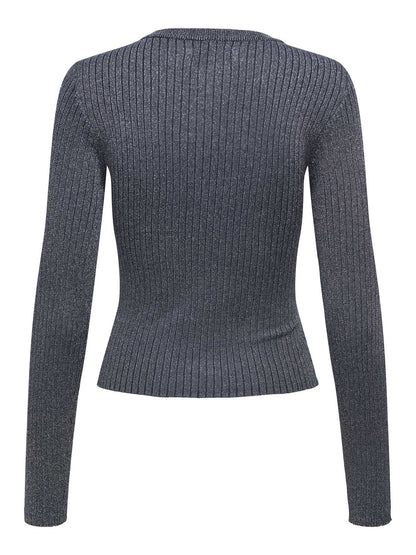 PULLOVER PLUM IN LUREX JACQUELINE DE YONG DA RAGAZZA BLU