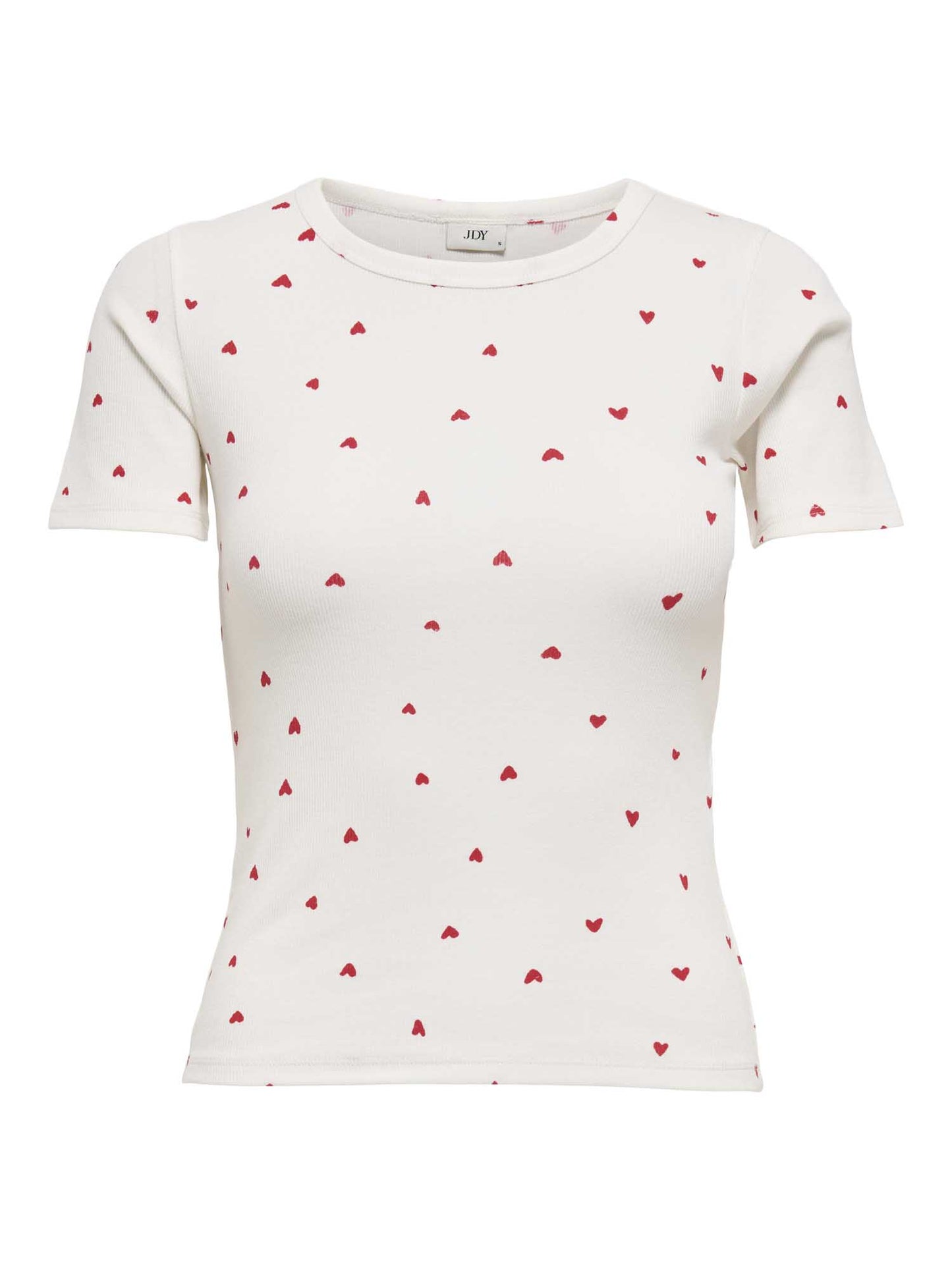 JDY SOFIA SS TOP - BIANCO-ROSSO