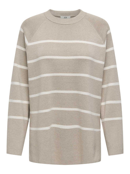 JDY SARA LS STRIPE - BEIGE