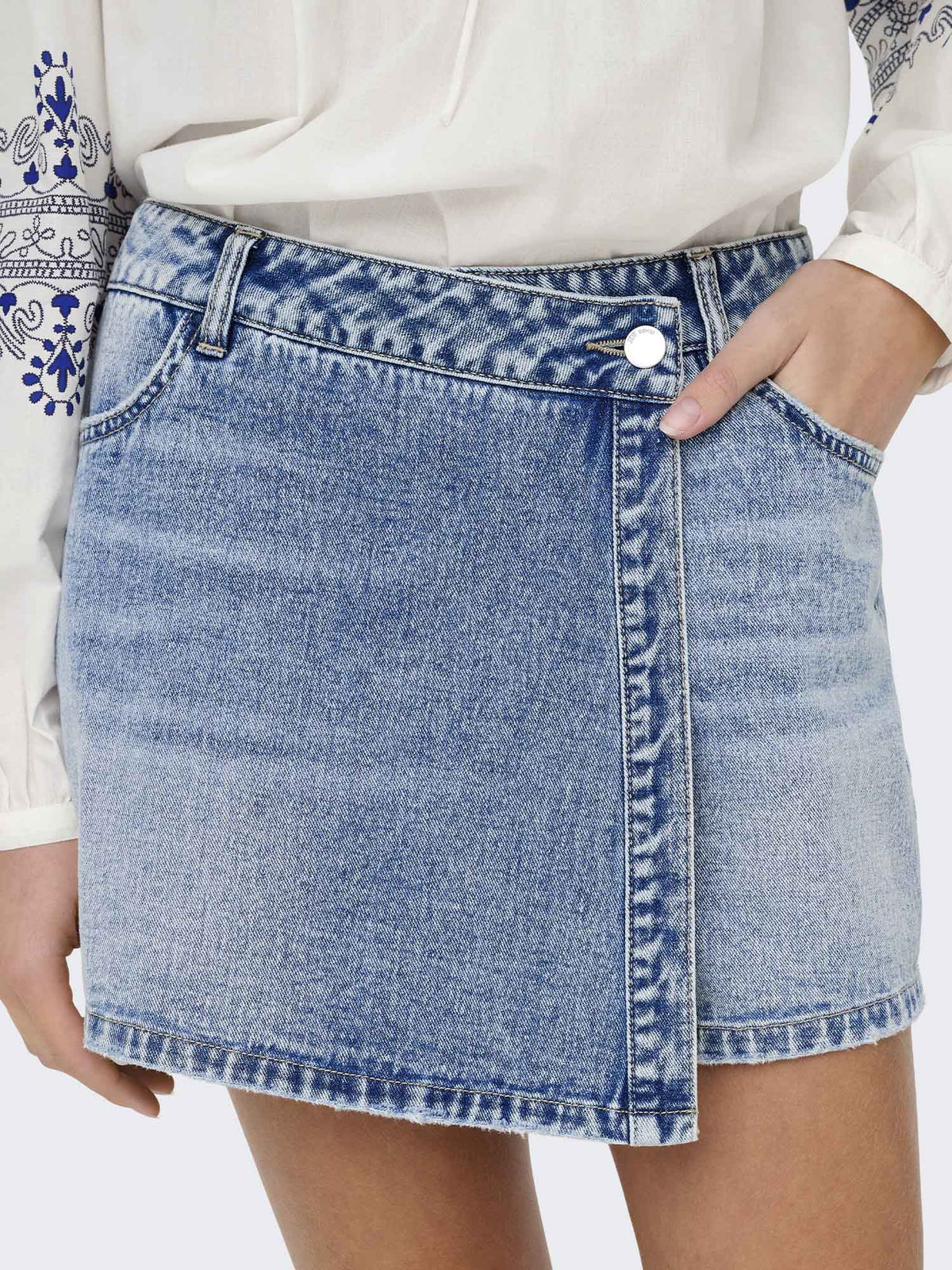 Jdy bella bermuda da donna jeans chiaro