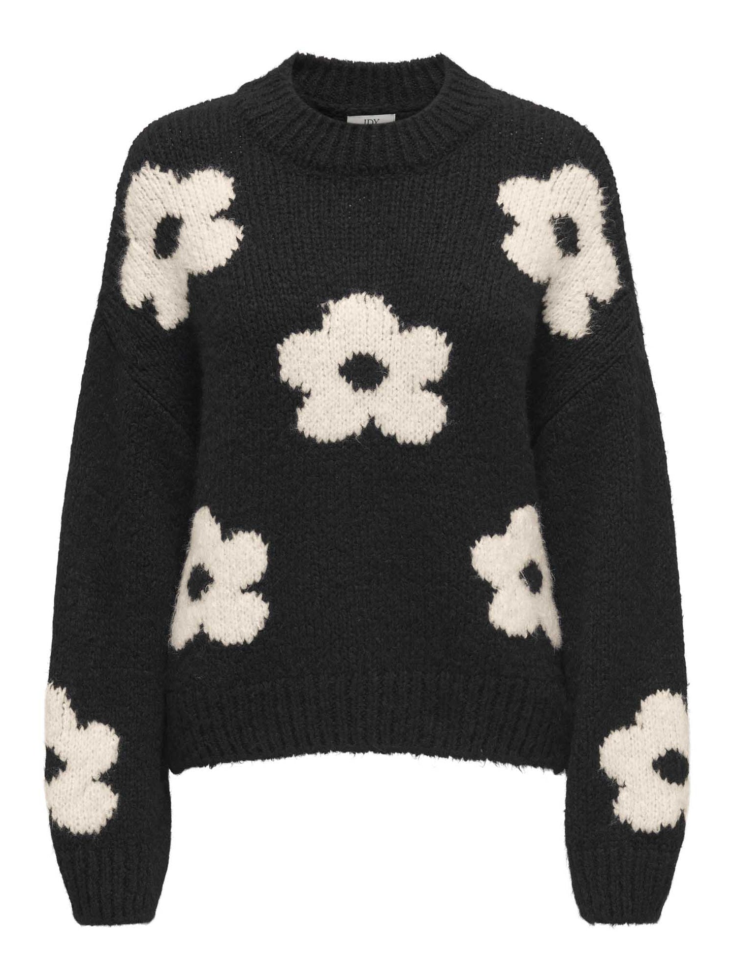 PULLOVER KILIAN A FIORI JACQUELINE DE YONG DA RAGAZZA NERO