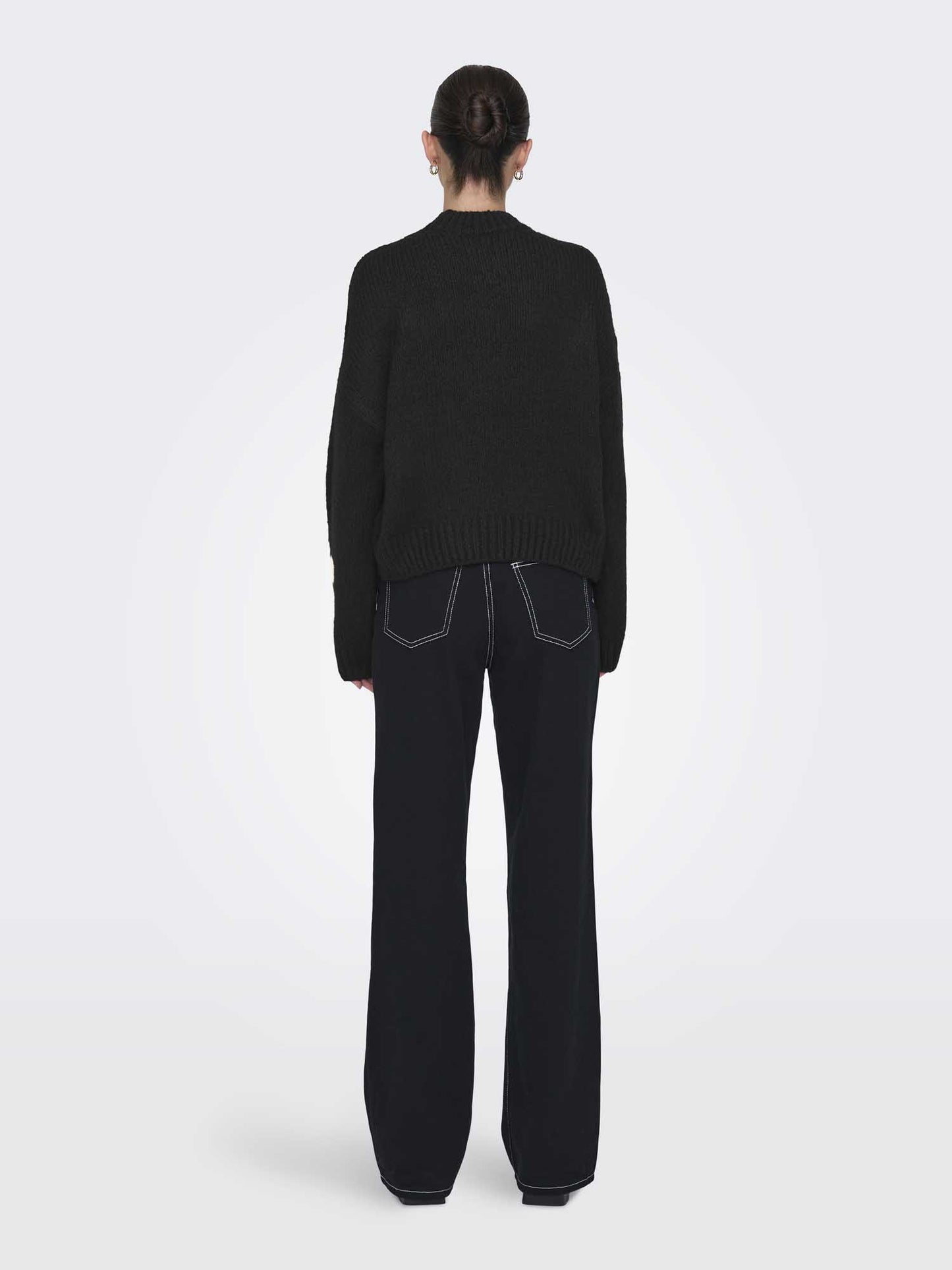 PULLOVER KILIAN A FIORI JACQUELINE DE YONG DA RAGAZZA NERO