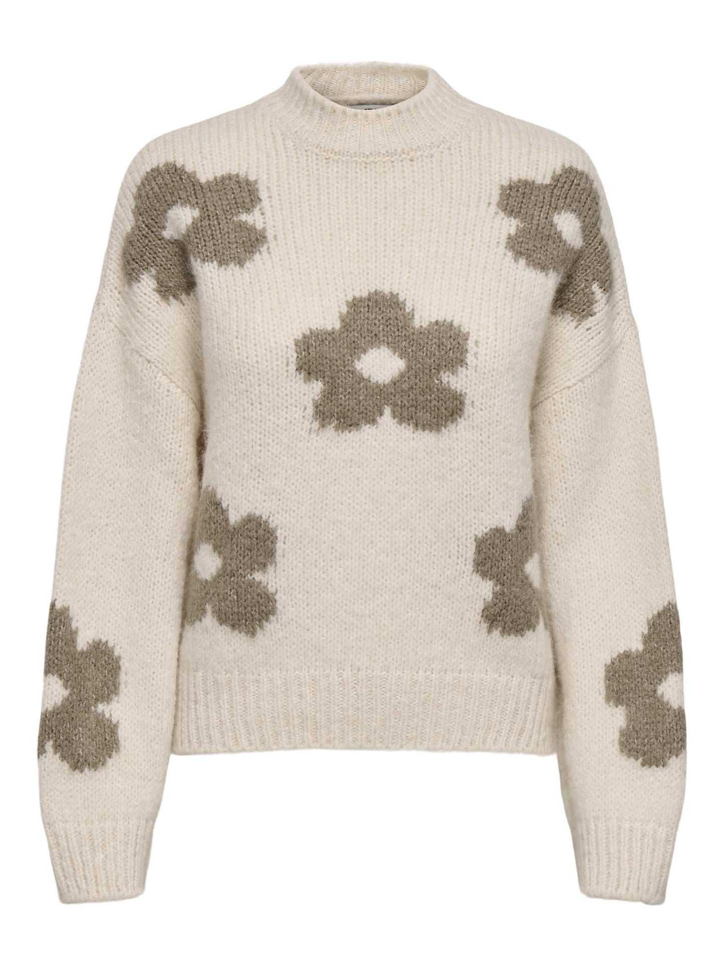 PULLOVER KILIAN A FIORI JACQUELINE DE YONG DA RAGAZZA ECRU