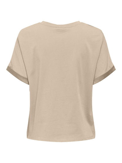T-SHIRT JENNA BASIC JACQUELINE DE YONG DA RAGAZZA BEIGE