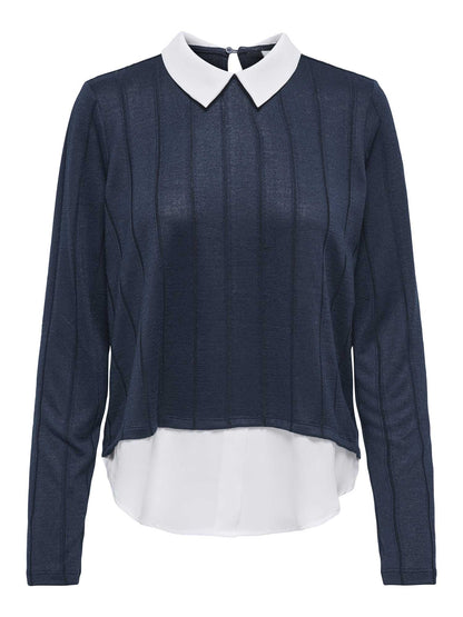 MAGLIA TONSY TIGER JACQUELINE DE YONG DA RAGAZZA BLU