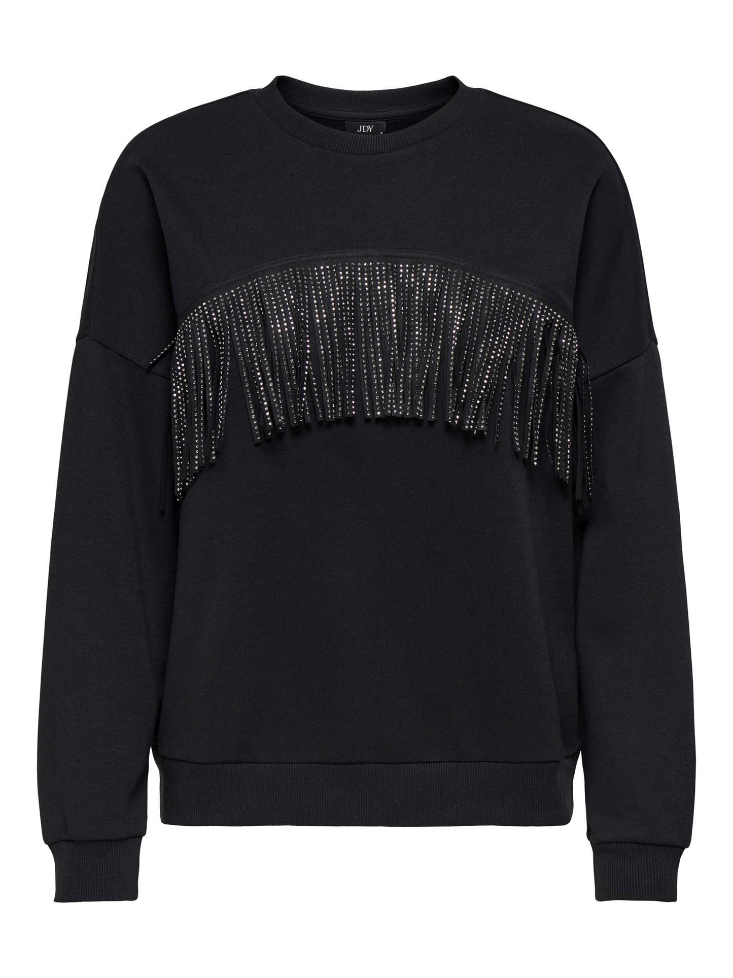 FELPA PRIMA CON STRASS JACQUELINE DE YONG DA RAGAZZA NERO