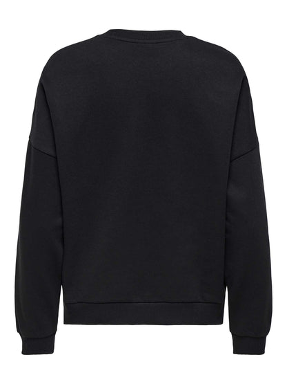 FELPA PRIMA CON STRASS JACQUELINE DE YONG DA RAGAZZA NERO