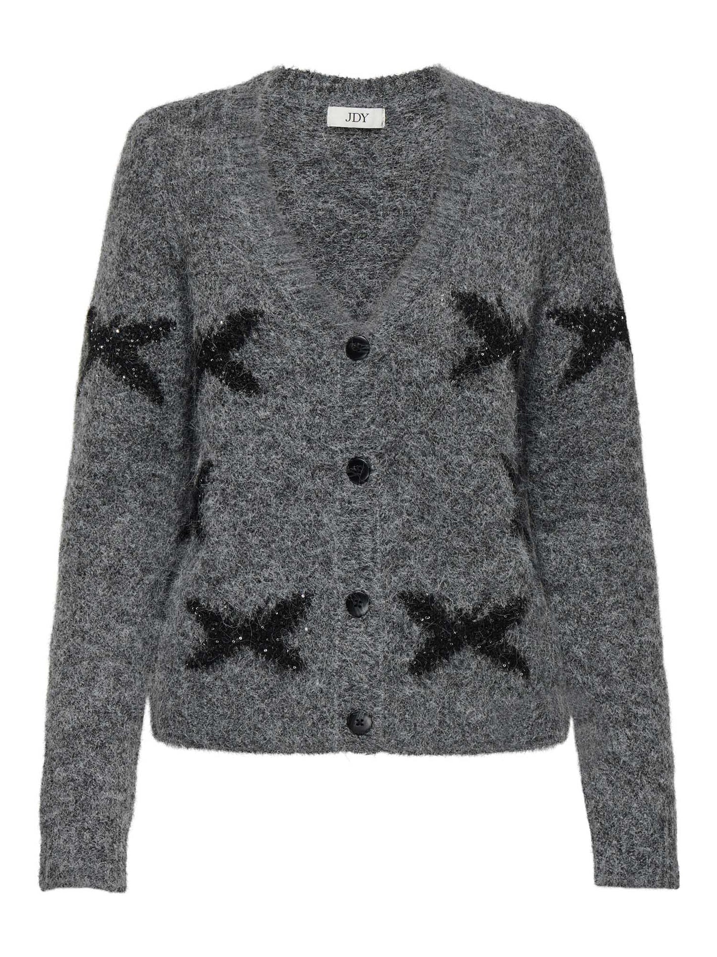 CARDIGAN ZOFIA CON FIOCCHI JACQUELINE DE YONG DA RAGAZZA GRIGIO