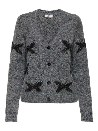 CARDIGAN ZOFIA CON FIOCCHI JACQUELINE DE YONG DA RAGAZZA GRIGIO