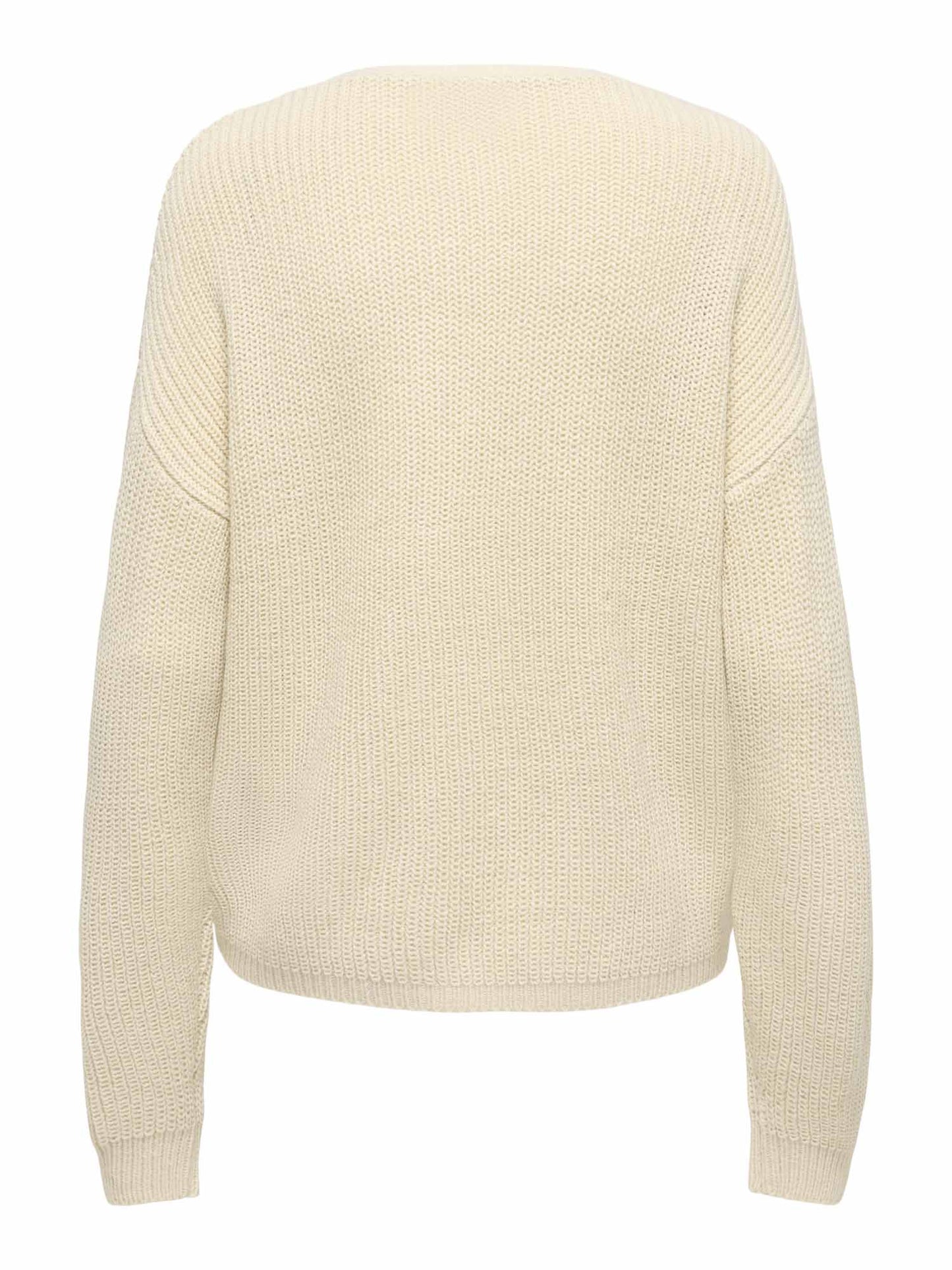 Jaqueline De Yong Evie V Neck, maglia da donna beige