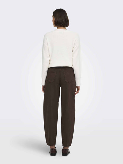 Jaqueline de Yong JDY Susie Barrel, jeans da donna marrone